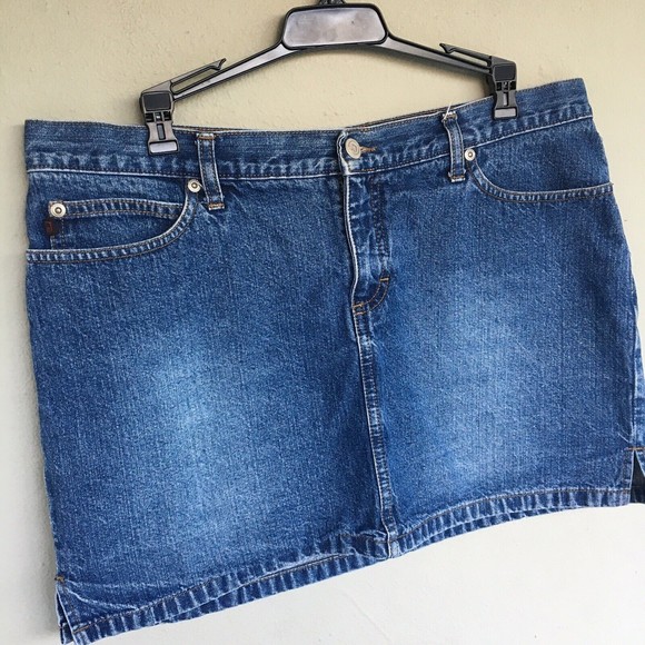 Y2K Jolete Denim Mini Skirt Women's 13/14 Medium Wash 100% Cotton VTG - Picture 4 of 10